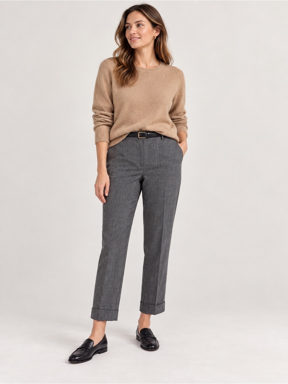 Talbots Petites Gray Stretch Pants Size 10 Women’s Classic Dress Trousers